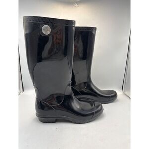 UGG Australia Women's Shaye Rain Boots - Black, US 7